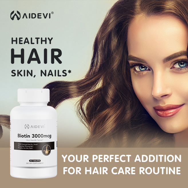 AIDEVI Biotin Hair Nail & Skin Support Supplement -AIDEVI