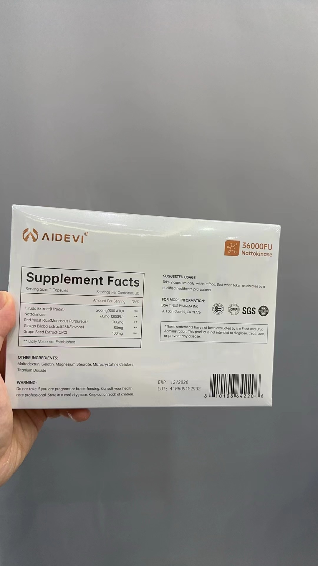 Natto & Vermiprotein Nattokinase Supplement-AIDEVI