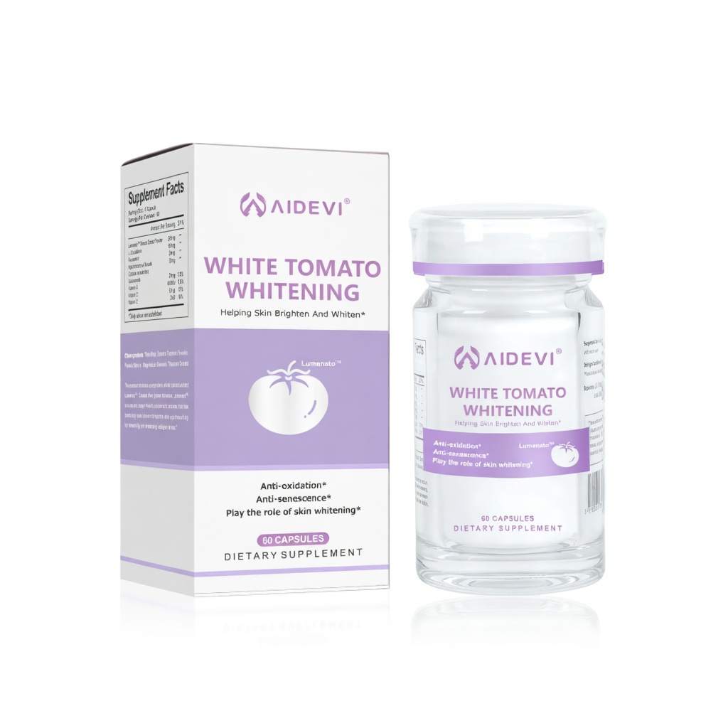 AIDEVI White Tomato Whitening 250mg 60 Caps  Skin Capsules