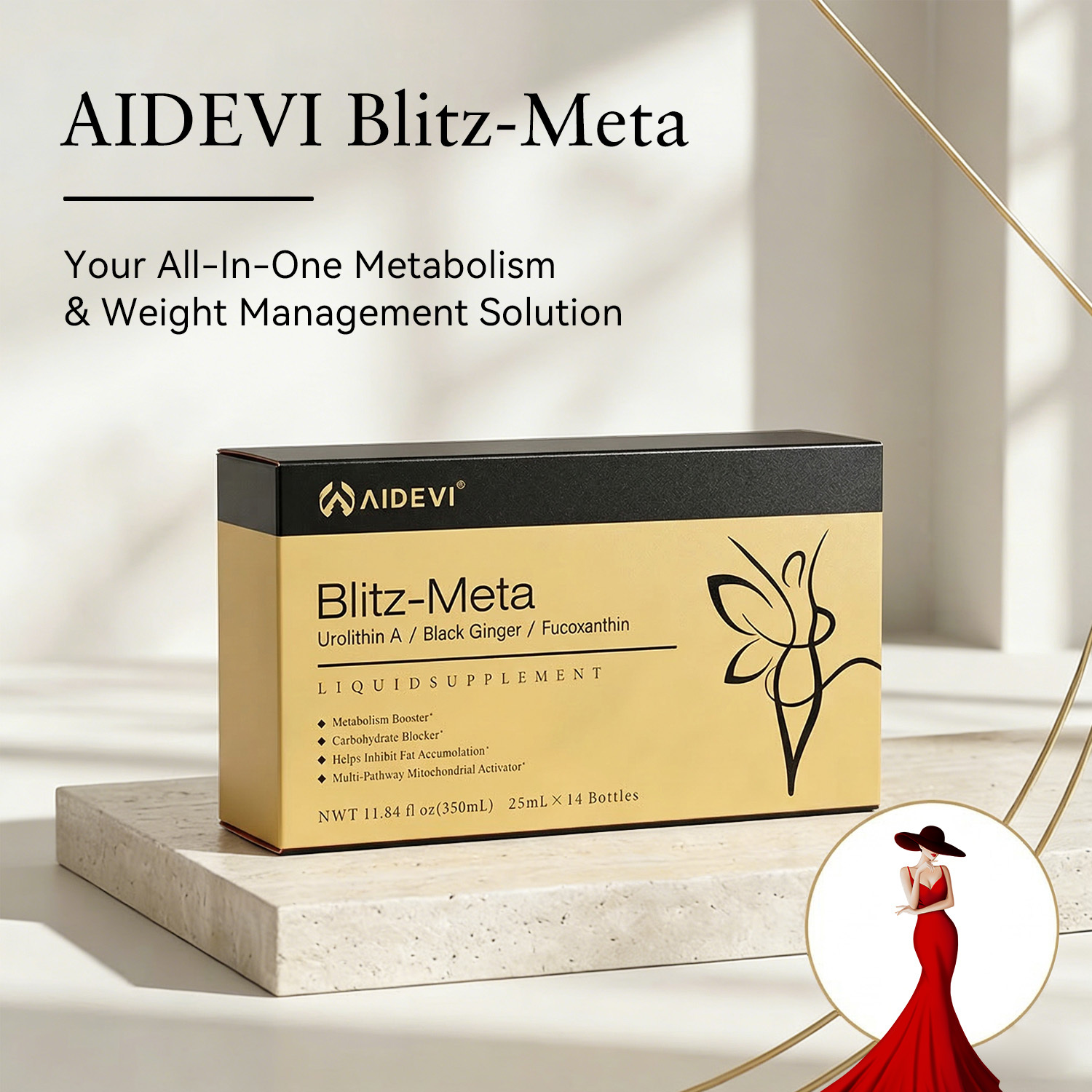 AIDEVI Blitz-Meta | Metabolism Booster & Urolithin A Liquid