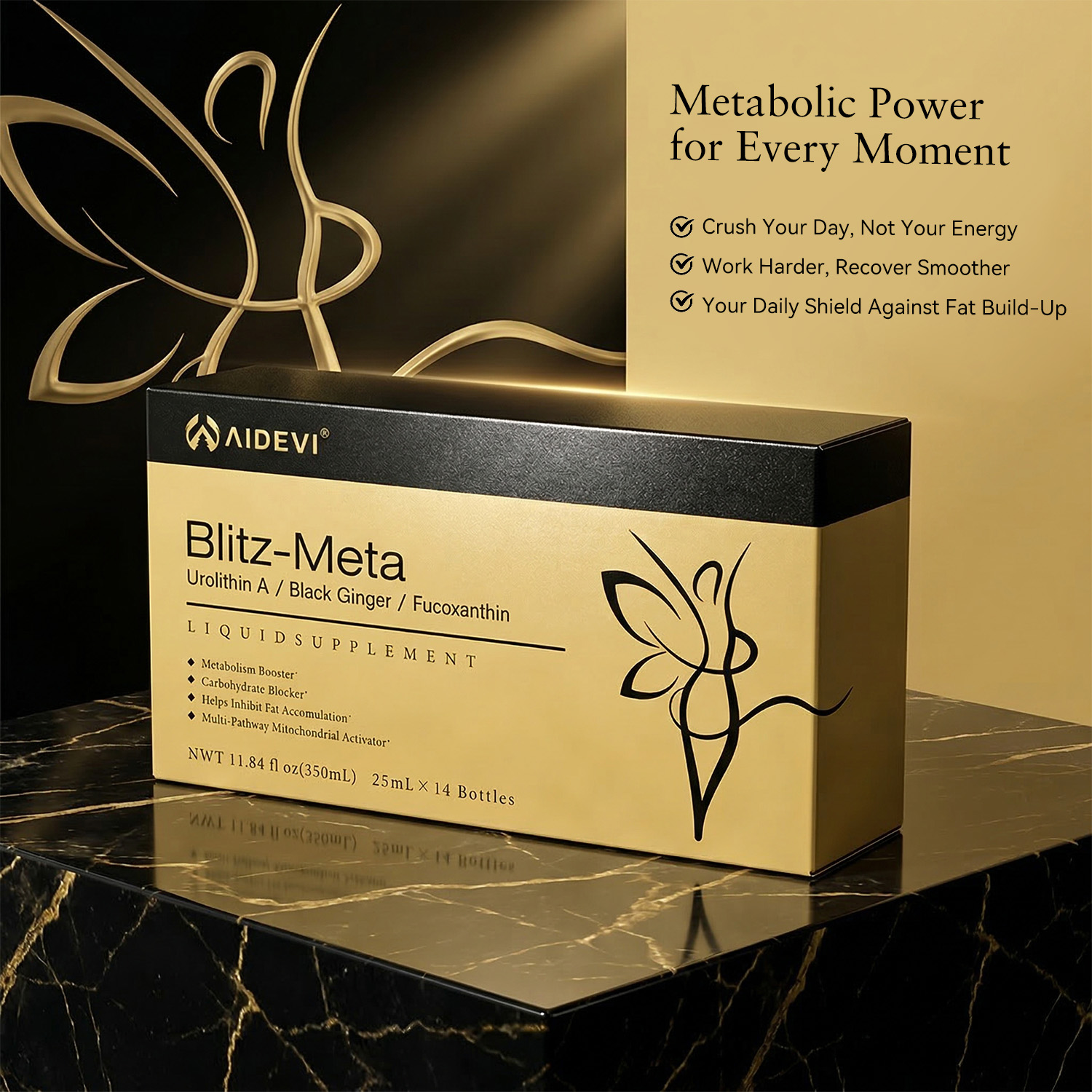 AIDEVI Blitz-Meta | Metabolism Booster & Urolithin A Liquid