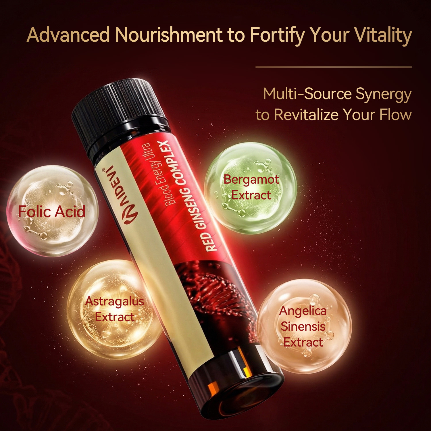 AIDEVI Blood Energy Ultra | Korean Red Ginseng & Iron Vitality Tonic