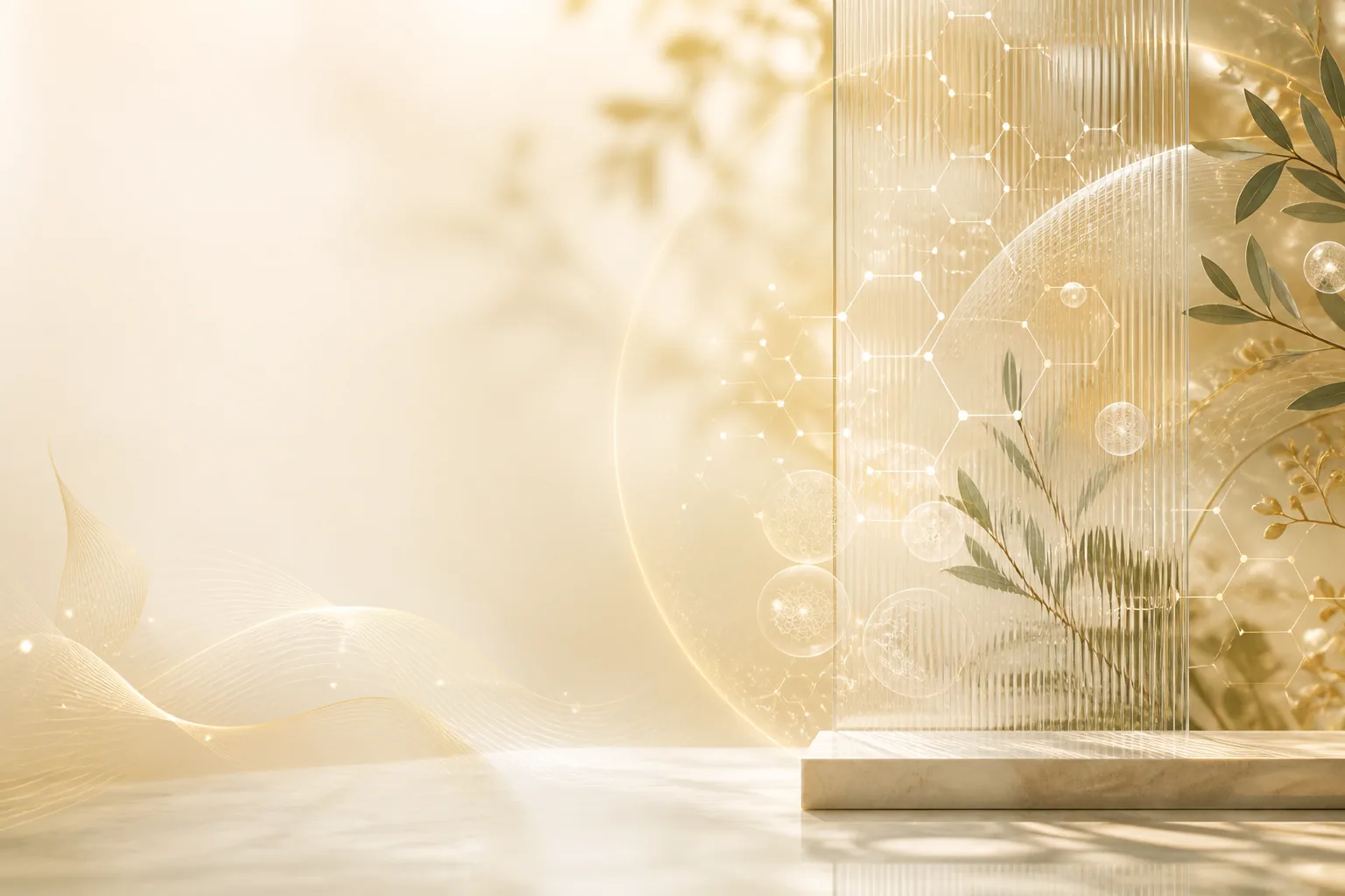 Warm wellness and healthy aging inspired background