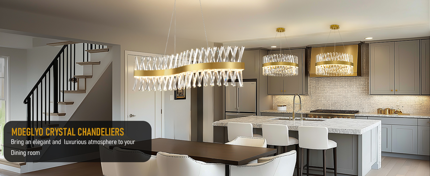 Crystal chandelier for long tables