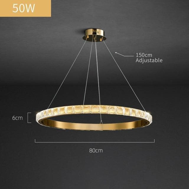 Eternal Godern Crystal Ring Chandelier