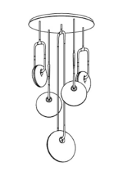 Porcelain Torus Chandelier 24''D