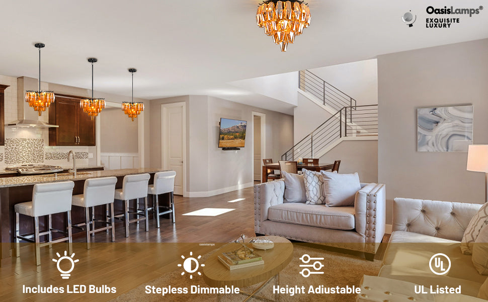 Celestial Drop Pendant 17"D#color_black