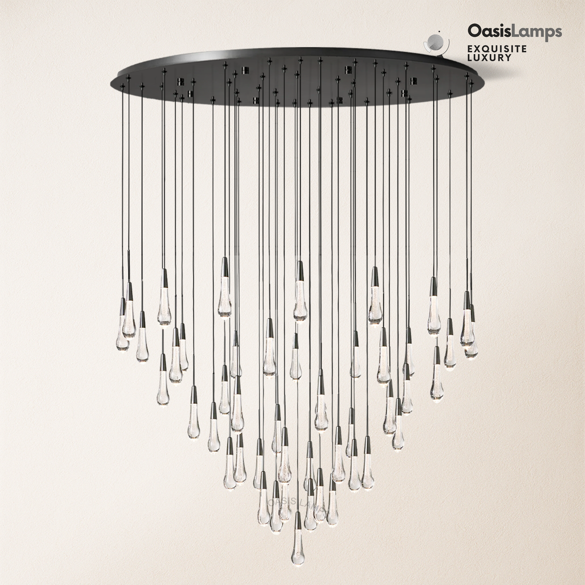 Elara Solitaires Round Crystal Chandelier 17'' 24'' 36'' 40'' 58''D#color_bronze,size_58"-47 lights