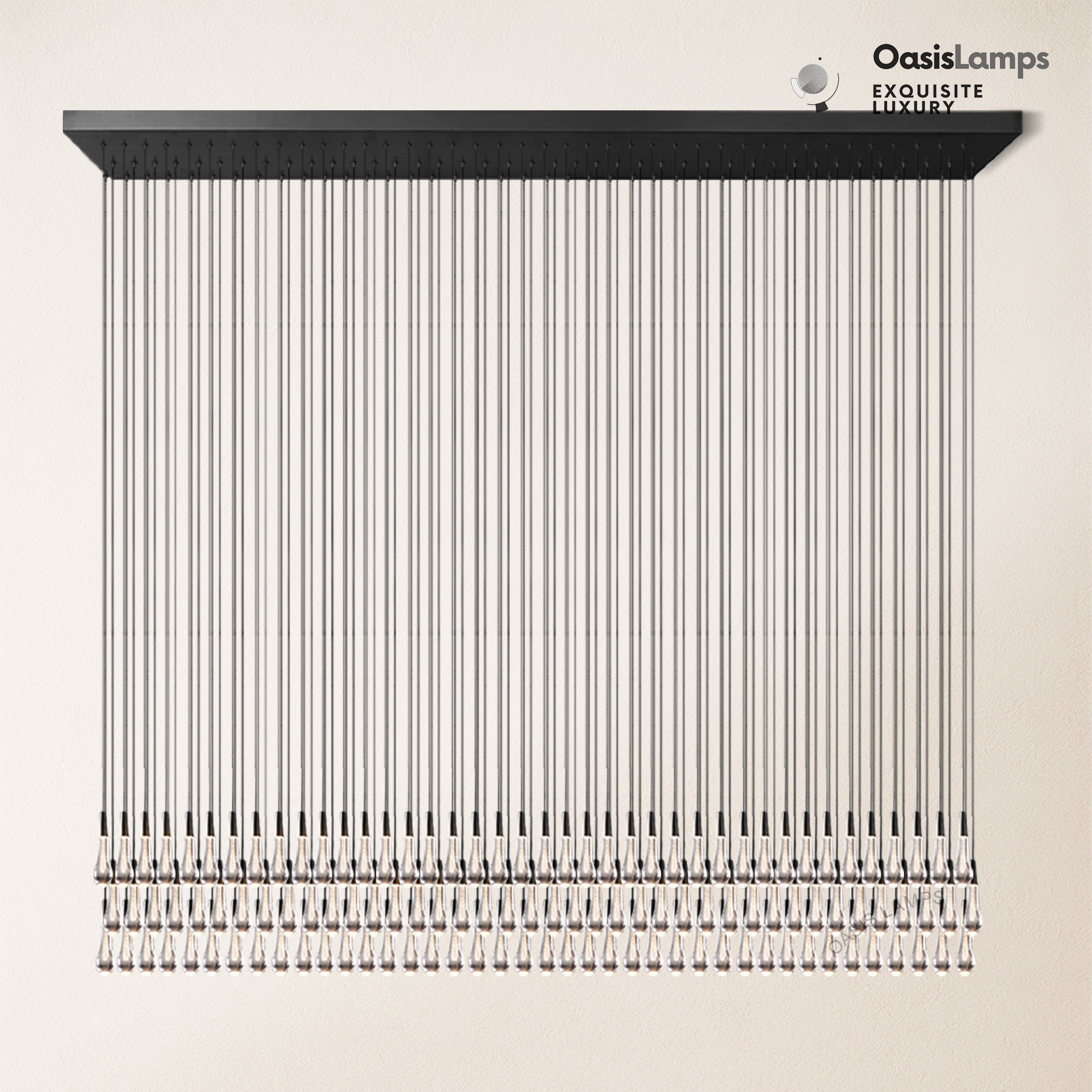 Elara Solitaires Linear Crystal Chandelier 37'' 50'' 70'' 87" 120"W#color_bronze,size_120"-120lights