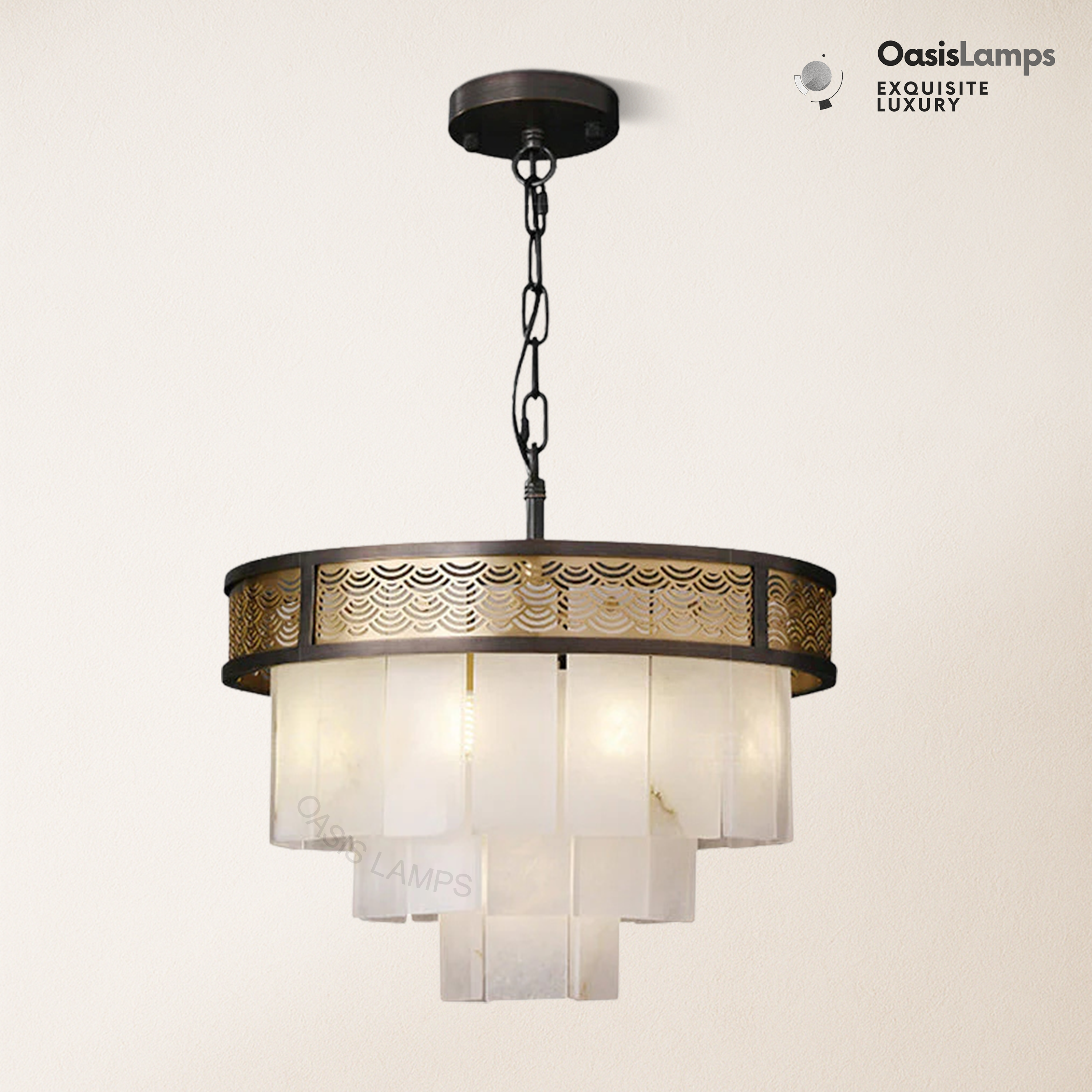 Dineve Marble Lorry Multi-layer Classic Chandelier#Size_D15"