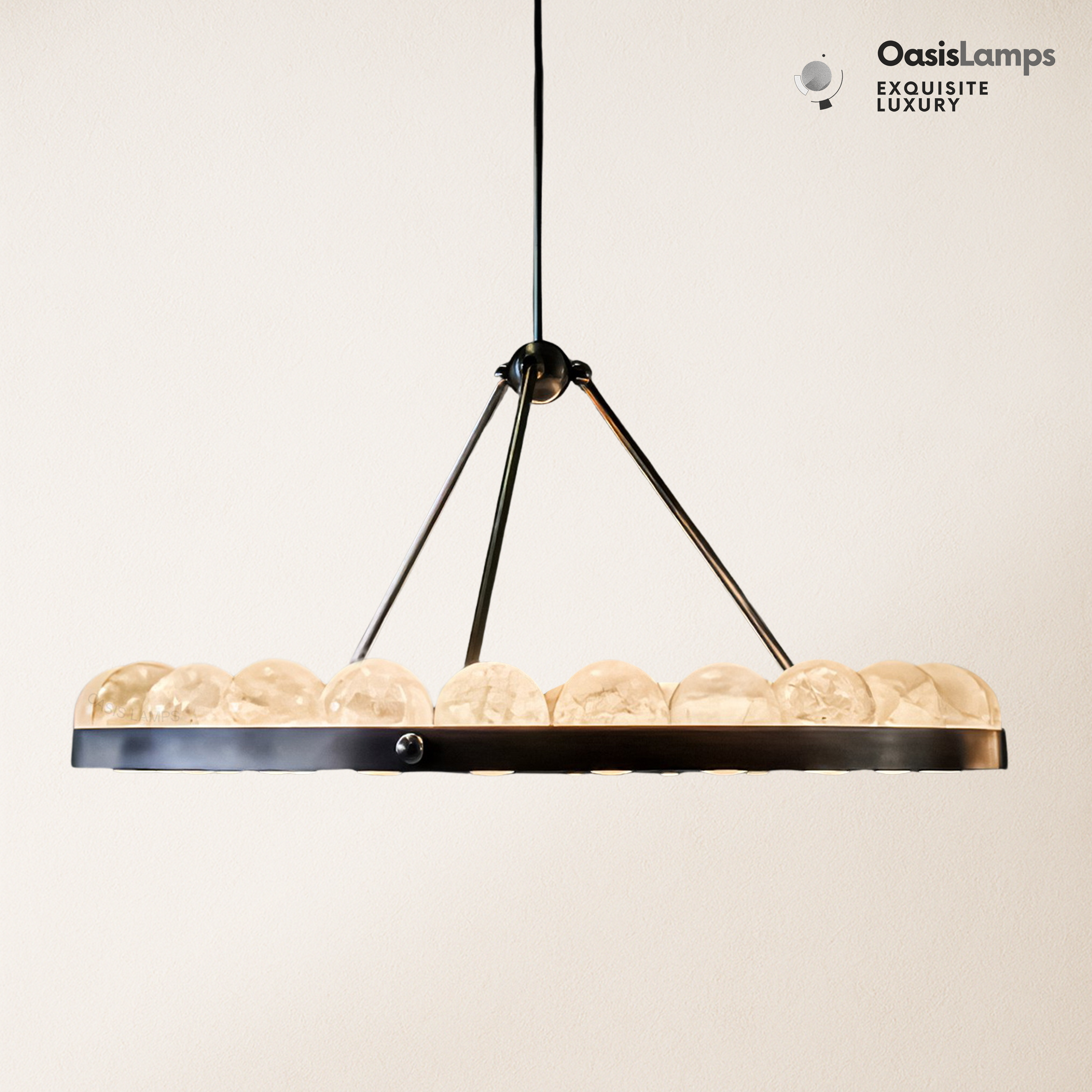 Nami Alabaster Global Suter Chandelier