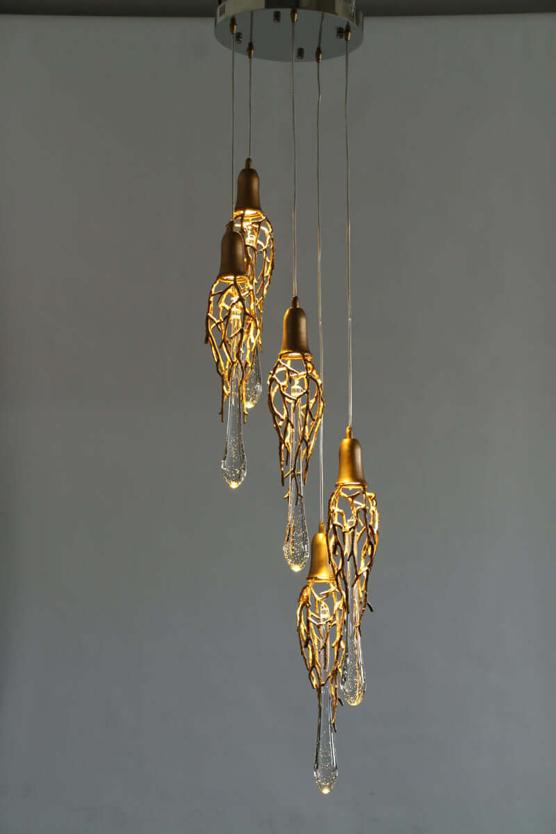 Annata Ice Strip Modern branched chandelier