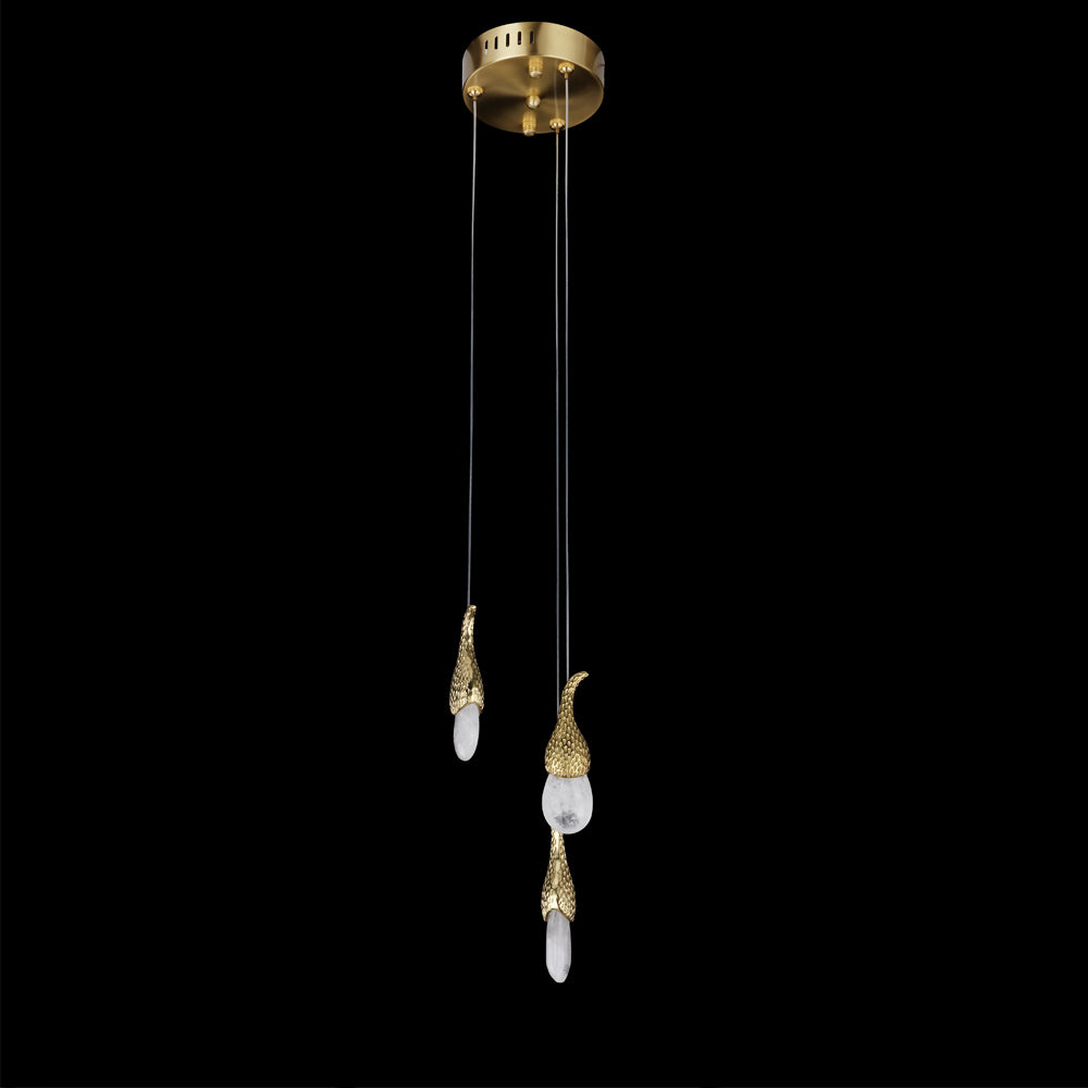 Modern 3 Rock Crystal Short-eggplants Modern LED Pendant Light