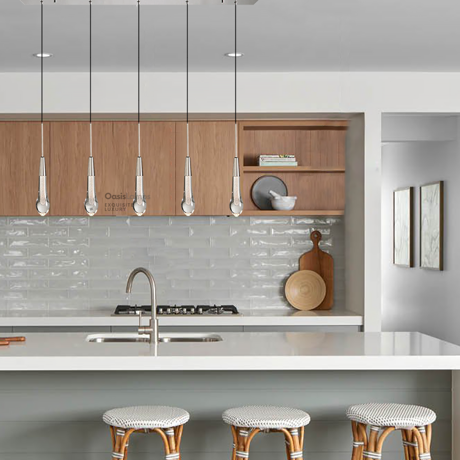 Soltaire Linear Chandelier 22'' 35''W