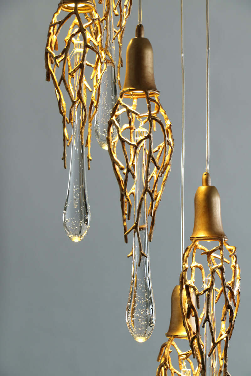 Annata Ice Strip Modern branched chandelier