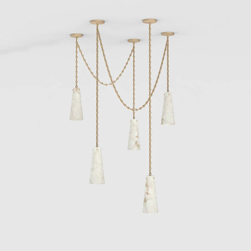 Theseus Alabaster Marble Modern 5-Light Pendant