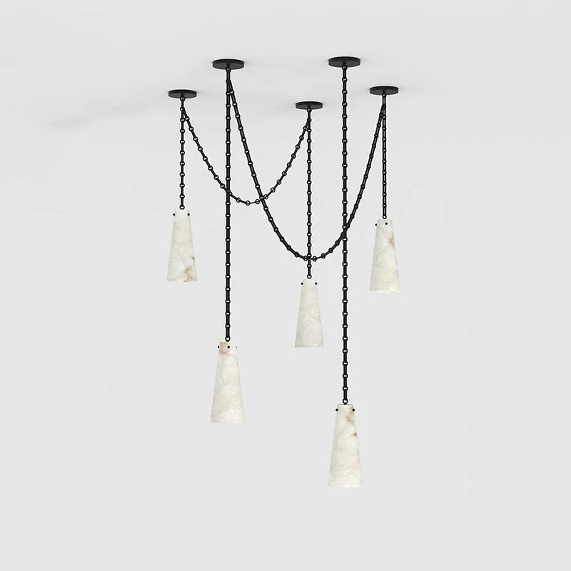 Theseus Alabaster Marble Modern 5-Light Pendant