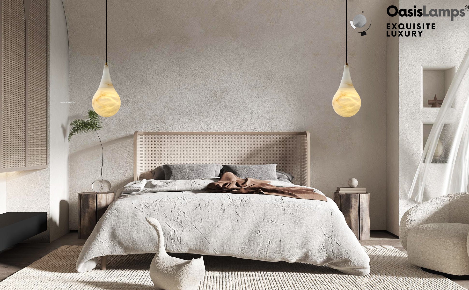 Ares Alabaster Modern Pendant 6" 7.1" D#color_brass