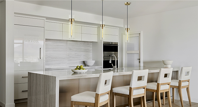 gold pendant lights kitchen island