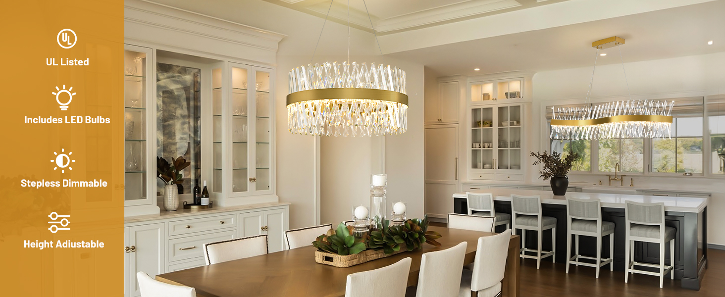 24 inch brushed crystal chandelier