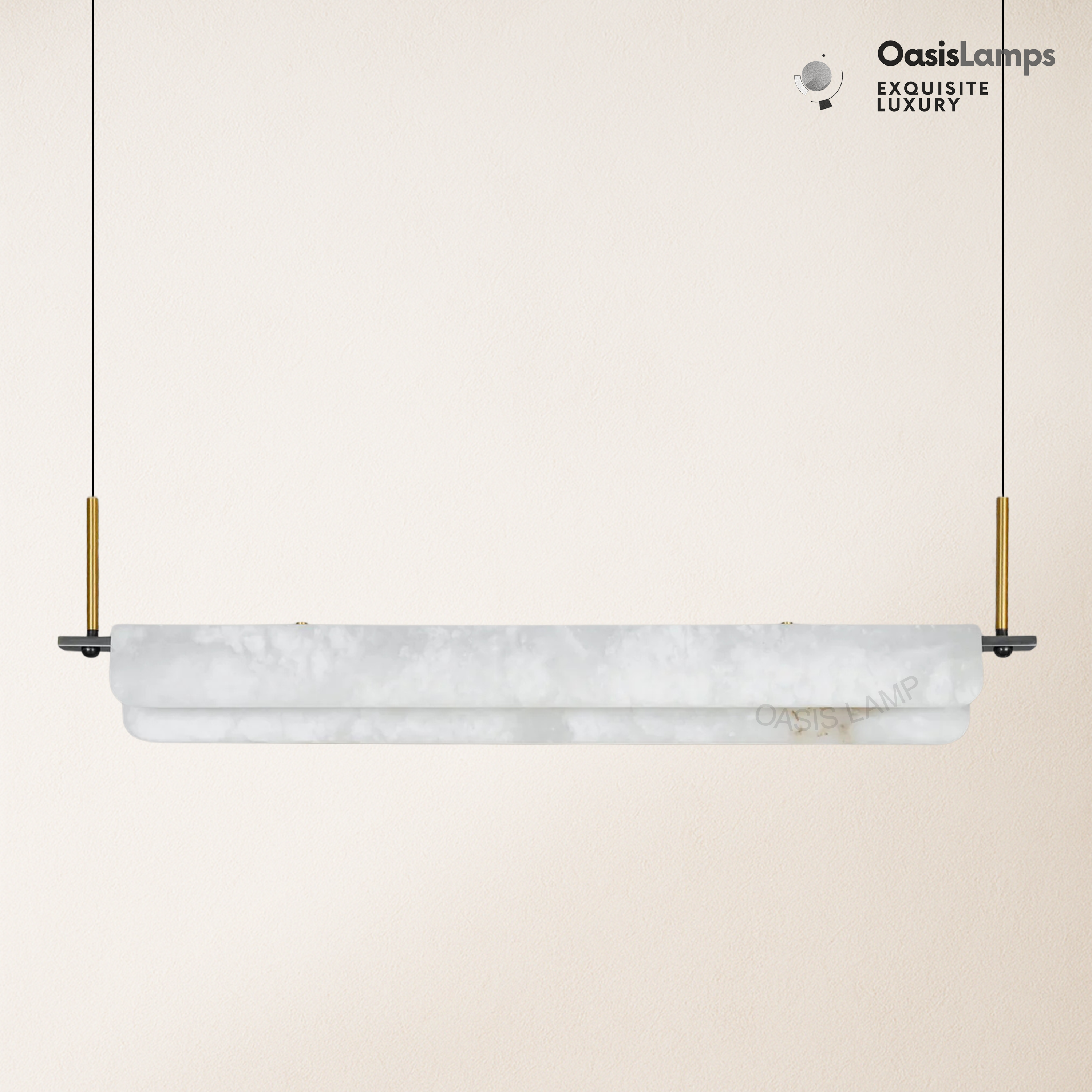 Deli Alabaster Linear Art Chandelier Light