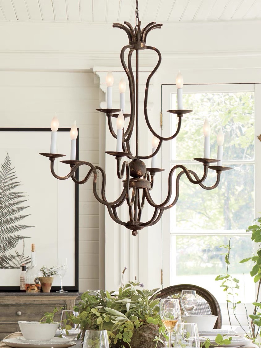 Gothic Grand 12 Light Chandelier 42'' - Silver 