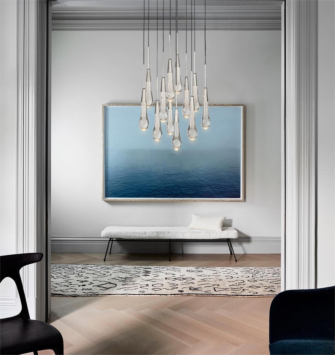 Elara Solitaires Round Crystal Chandelier 17'' 24'' 36'' 40'' 58''D#color_nickel,size_17"-12 lights