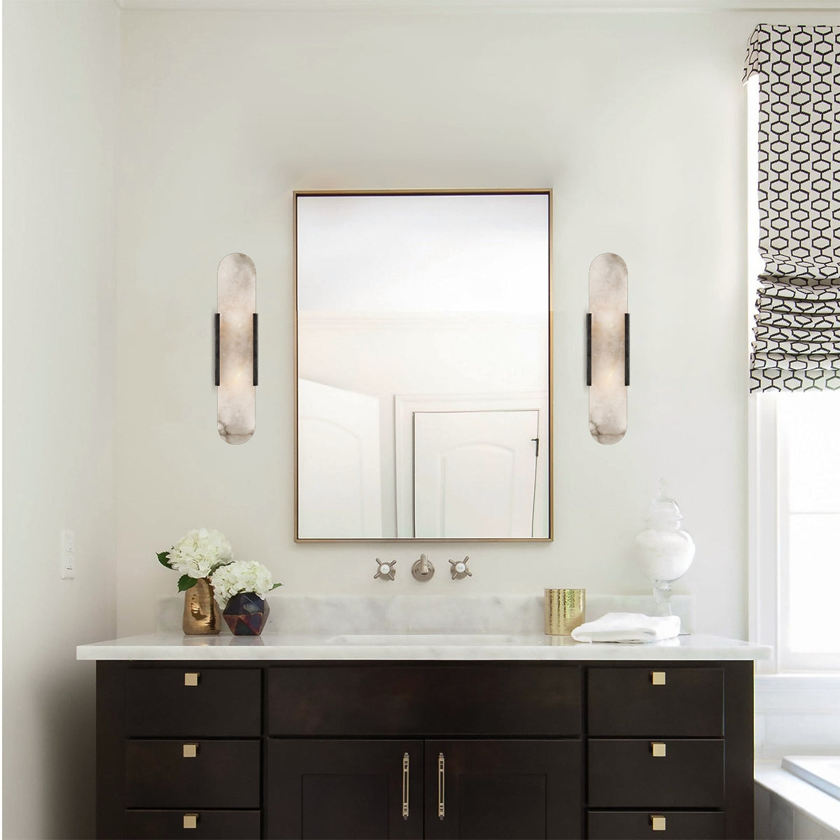 Theseus Alabaster Linear Sconce 10‘’ 20'' 28''H