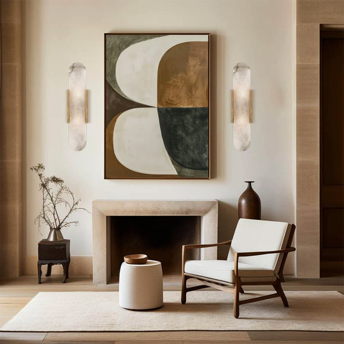 Theseus Alabaster Linear Sconce 10‘’ 20'' 28''H