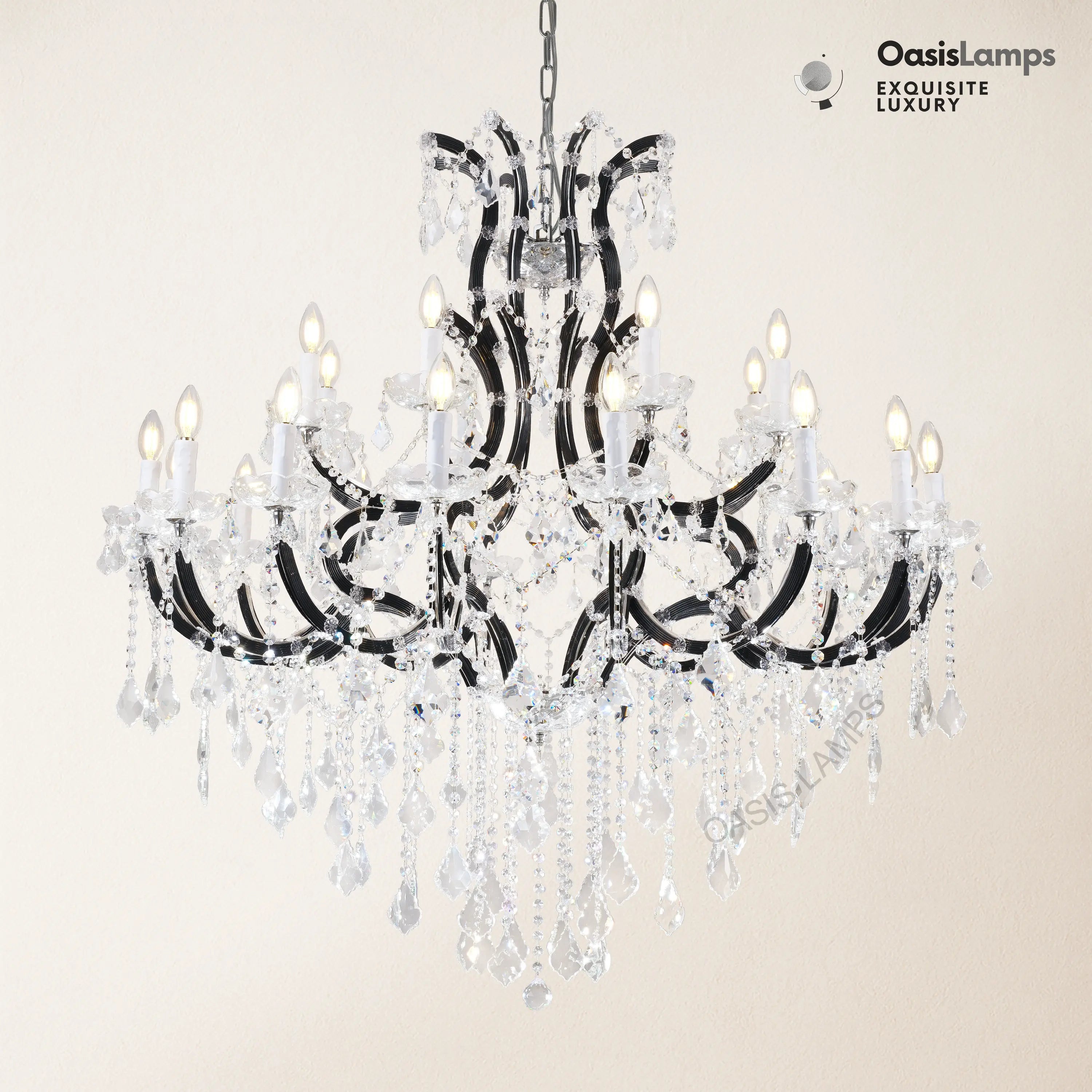 Crystal Candle Classical Chandelier 18" 40" 48"D#size_48"