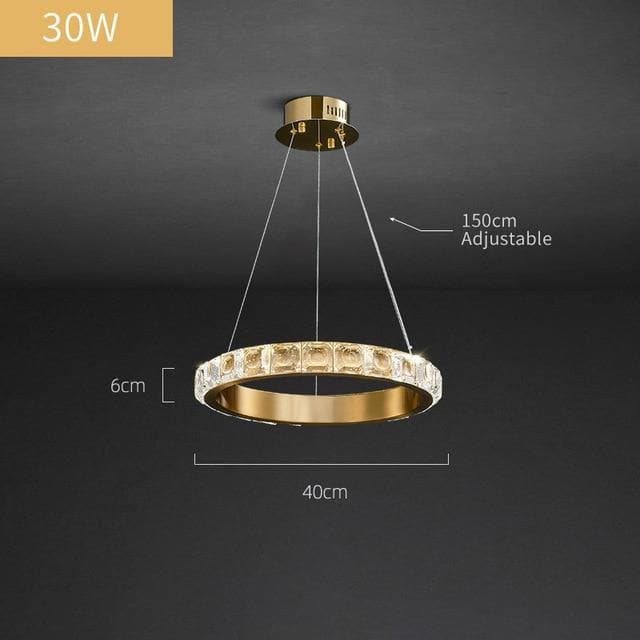 Eternal Godern Crystal Ring Chandelier