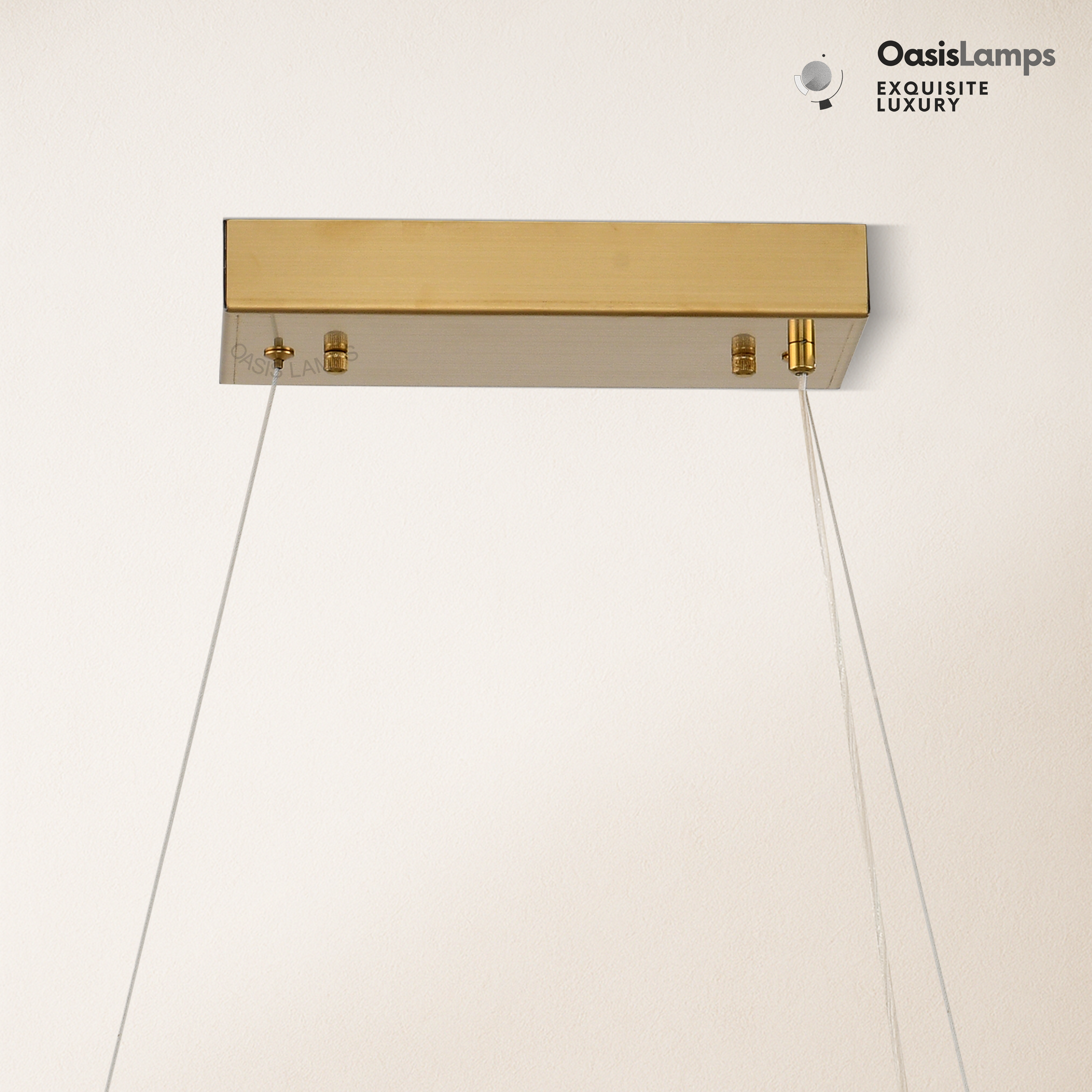 Vetro Prism Crystal Rectangular Chandelier 40" 47"L#Color_Brass