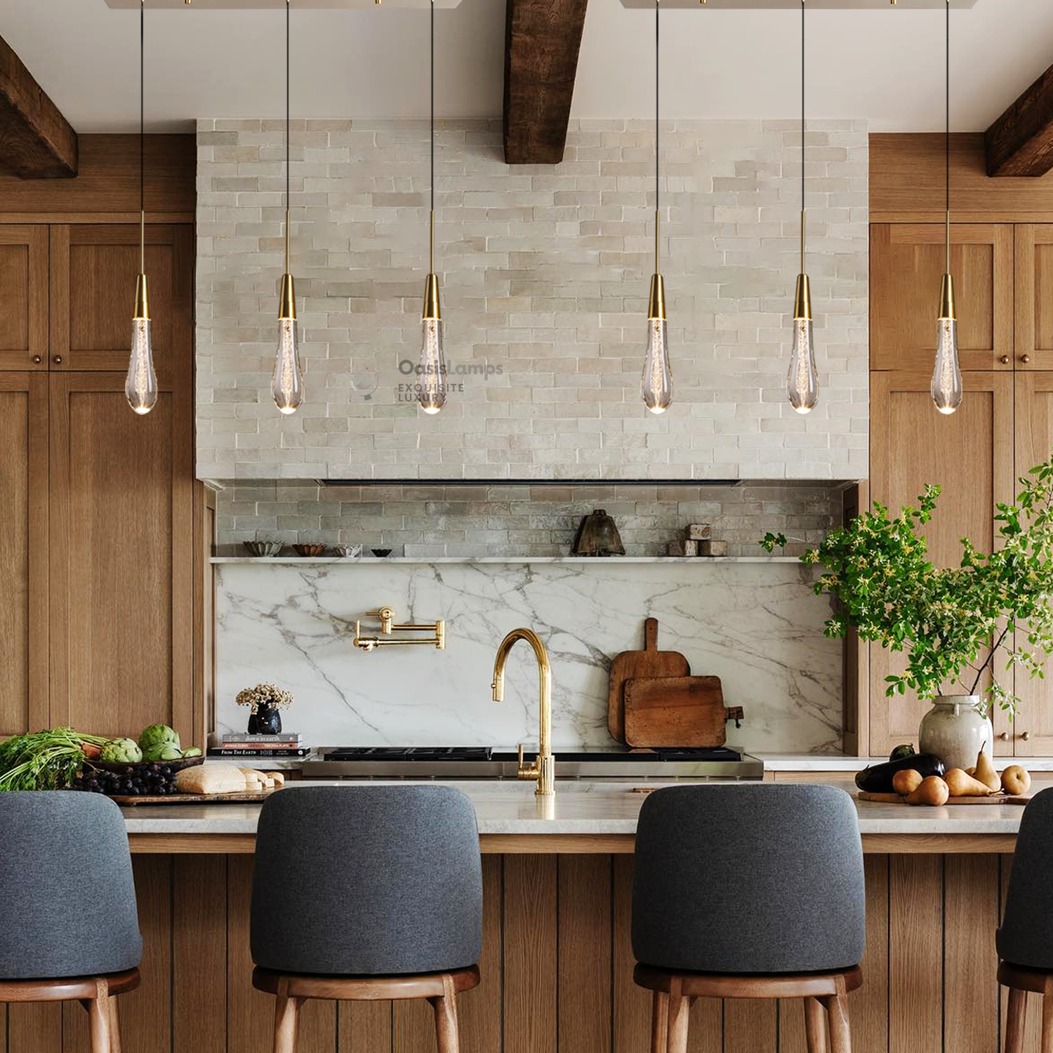 Soltaire Linear Chandelier 22'' 35''W