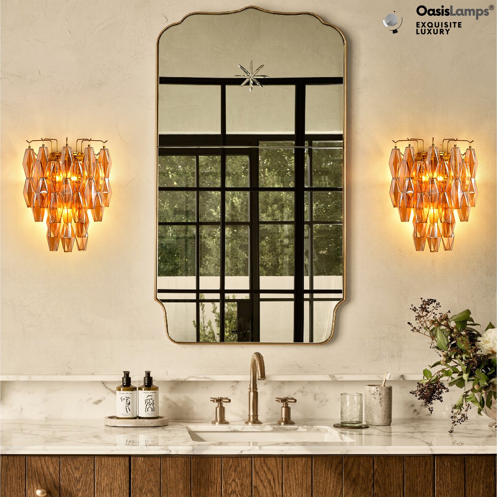 Celestial Drop Wall Sconce 19.6"H#color_brass