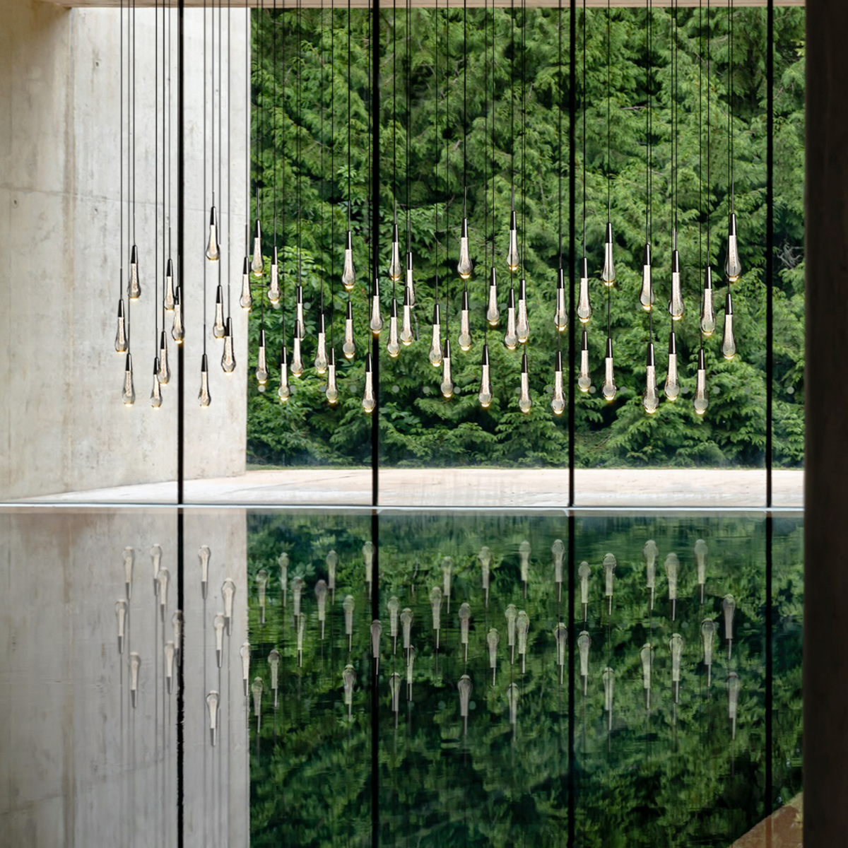 Elara Solitaires Linear Crystal Chandelier 37'' 50'' 70'' 87" 120"W#color_bronze,size_87"-52 lights