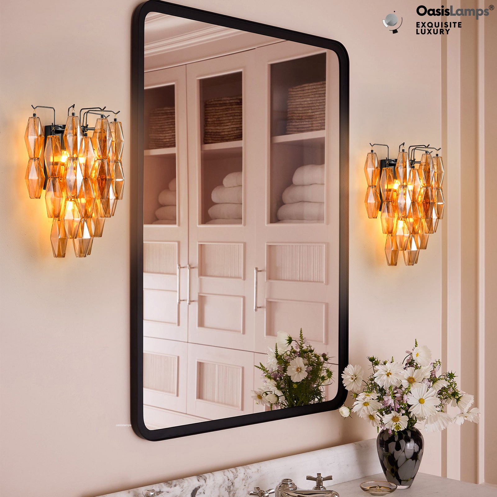 Celestial Drop Wall Sconce 19.6"H#color_black