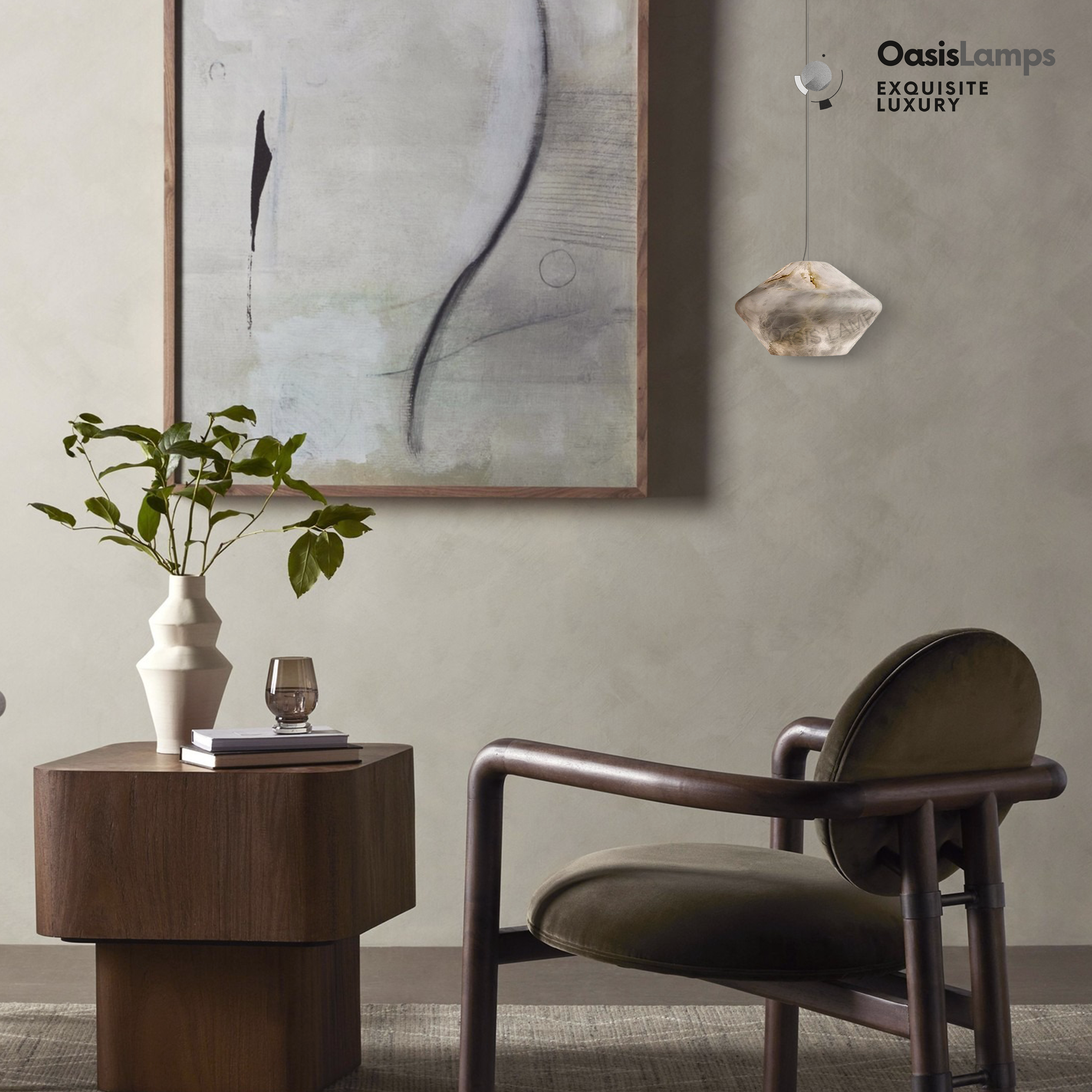 Dadaly Alabaster Popular Small Art Pendant Light