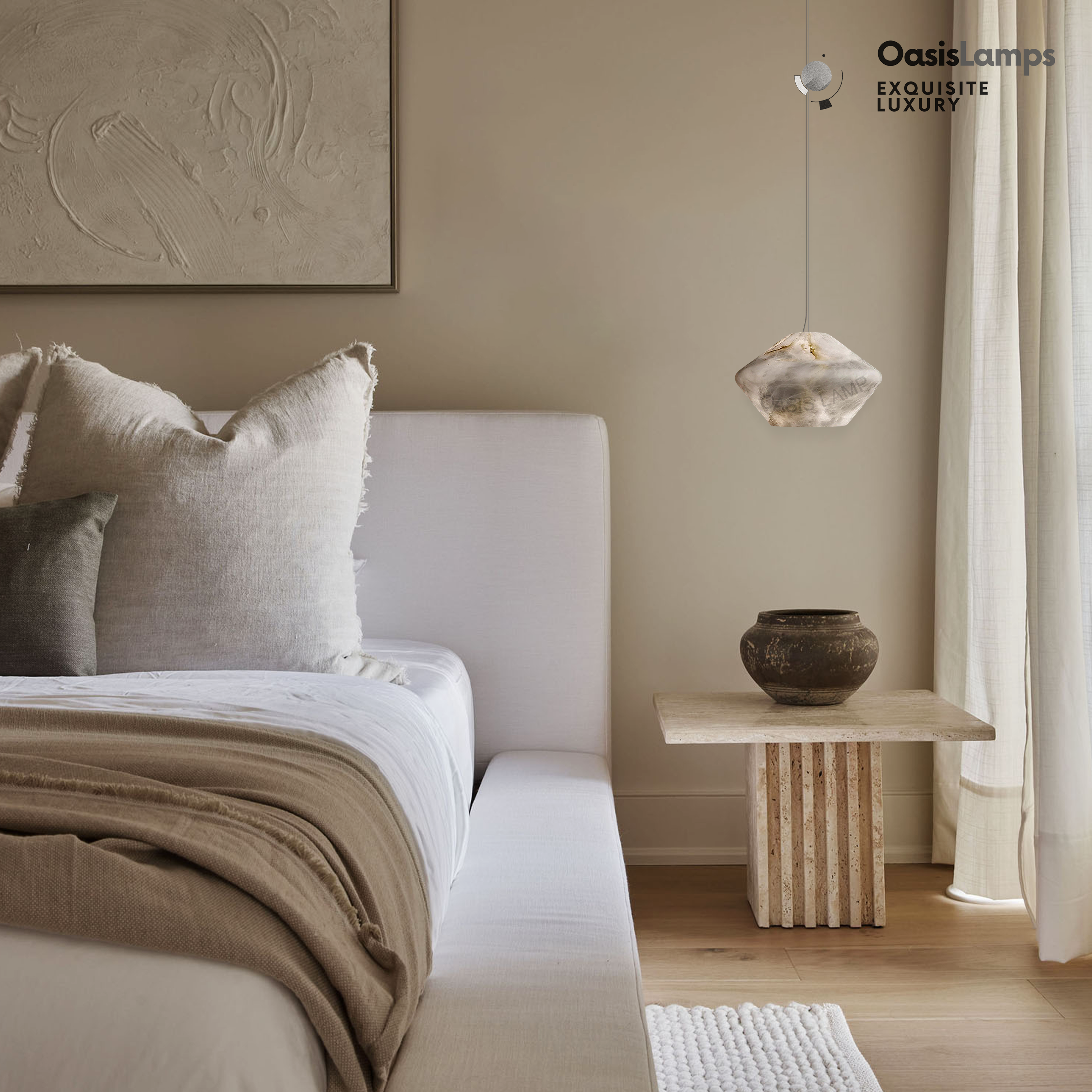 Dadaly Alabaster Popular Small Art Pendant Light