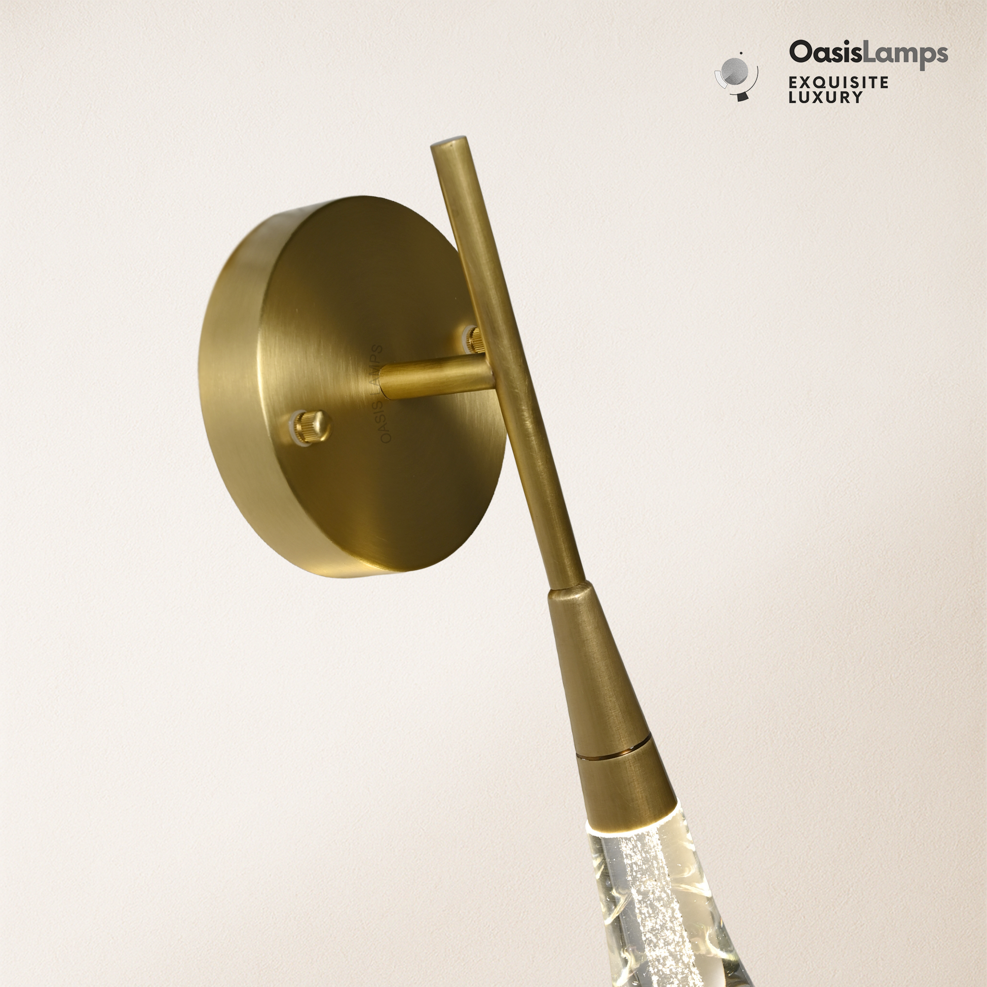 Elara Solitaires Crystal Wall Sconce 5"D#color_brass