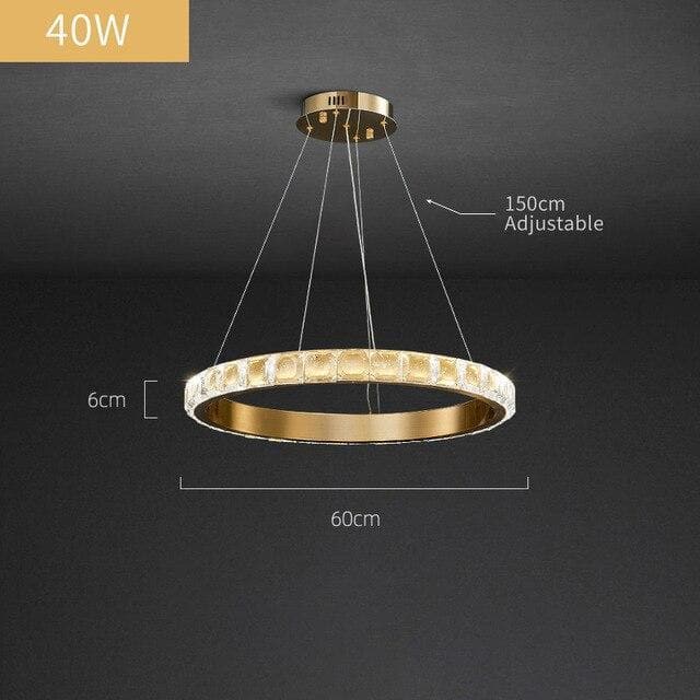 Eternal Godern Crystal Ring Chandelier