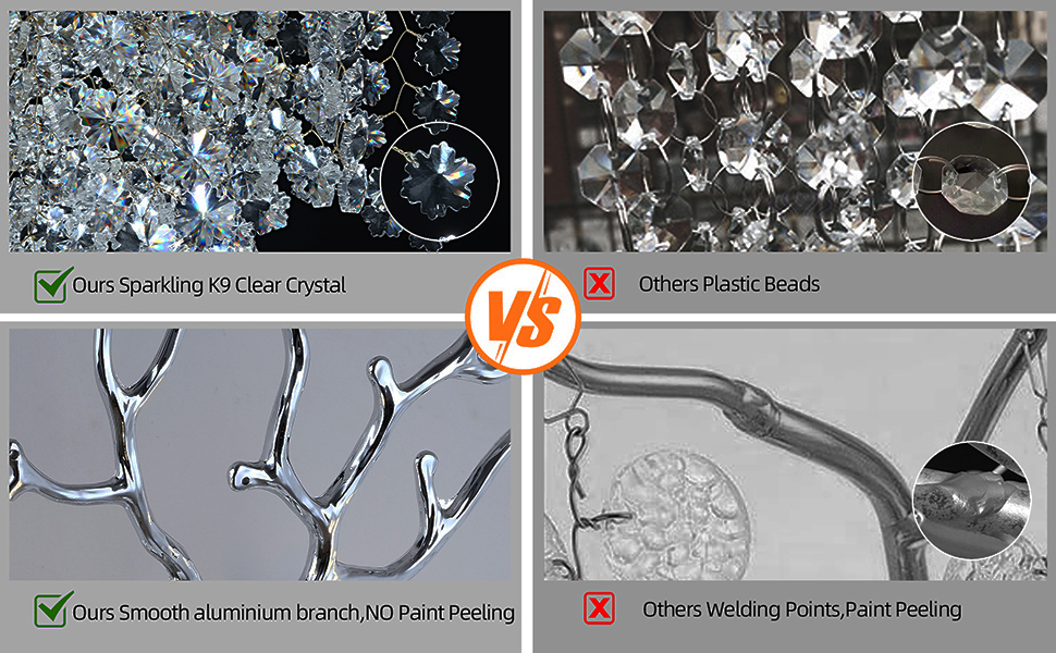Kvtinmty Crystal Tree Branch Wall Sconces brighten your life!