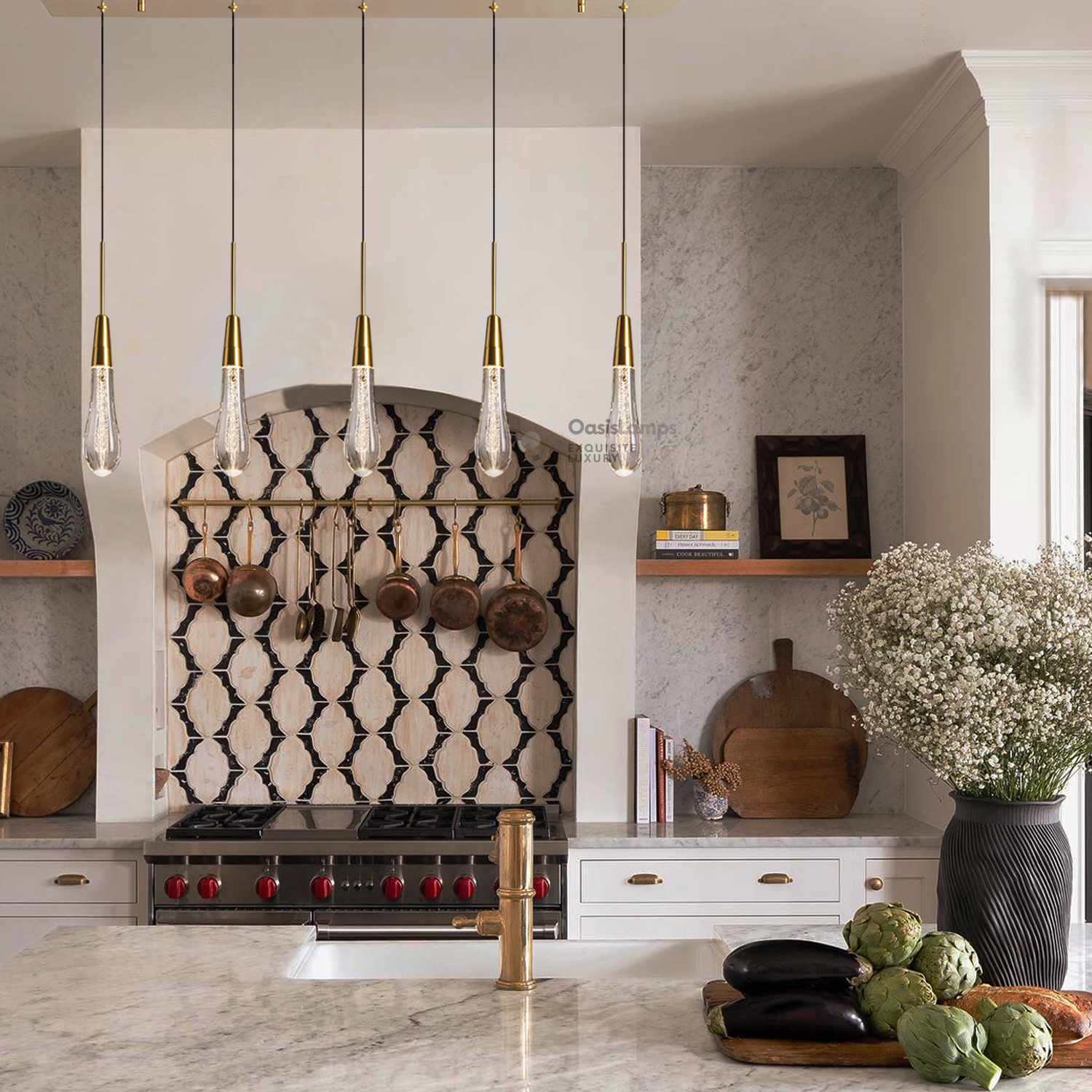 Soltaire Linear Chandelier 22'' 35''W