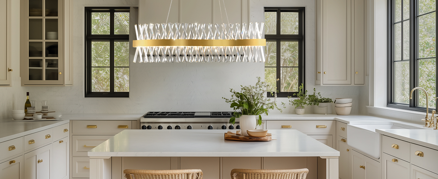 Crystal chandelier for long tables