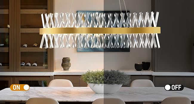 Crystal chandelier for long tables