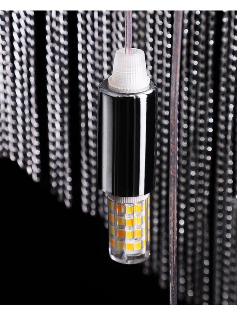 Alisa Luxury Aluminum Chain Tassel Ring Multilayer Chandelier 47'' 59'' 67''H