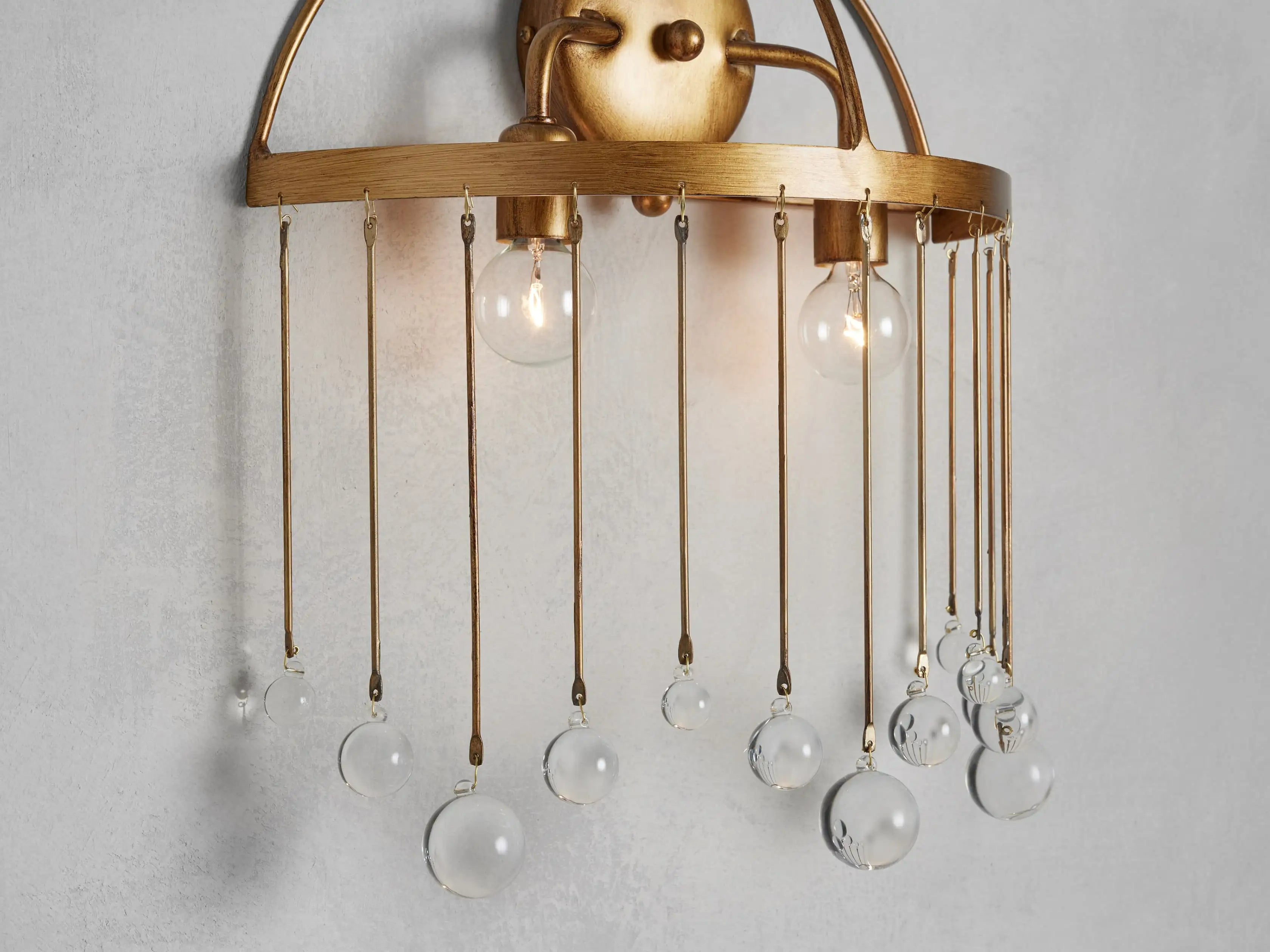 Crystal Ball Aubrey 2-Light Wall Sconce