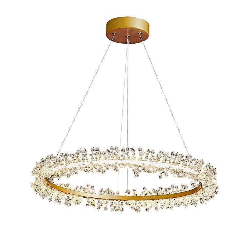 Ring Crystal Golden Round Chandelier
