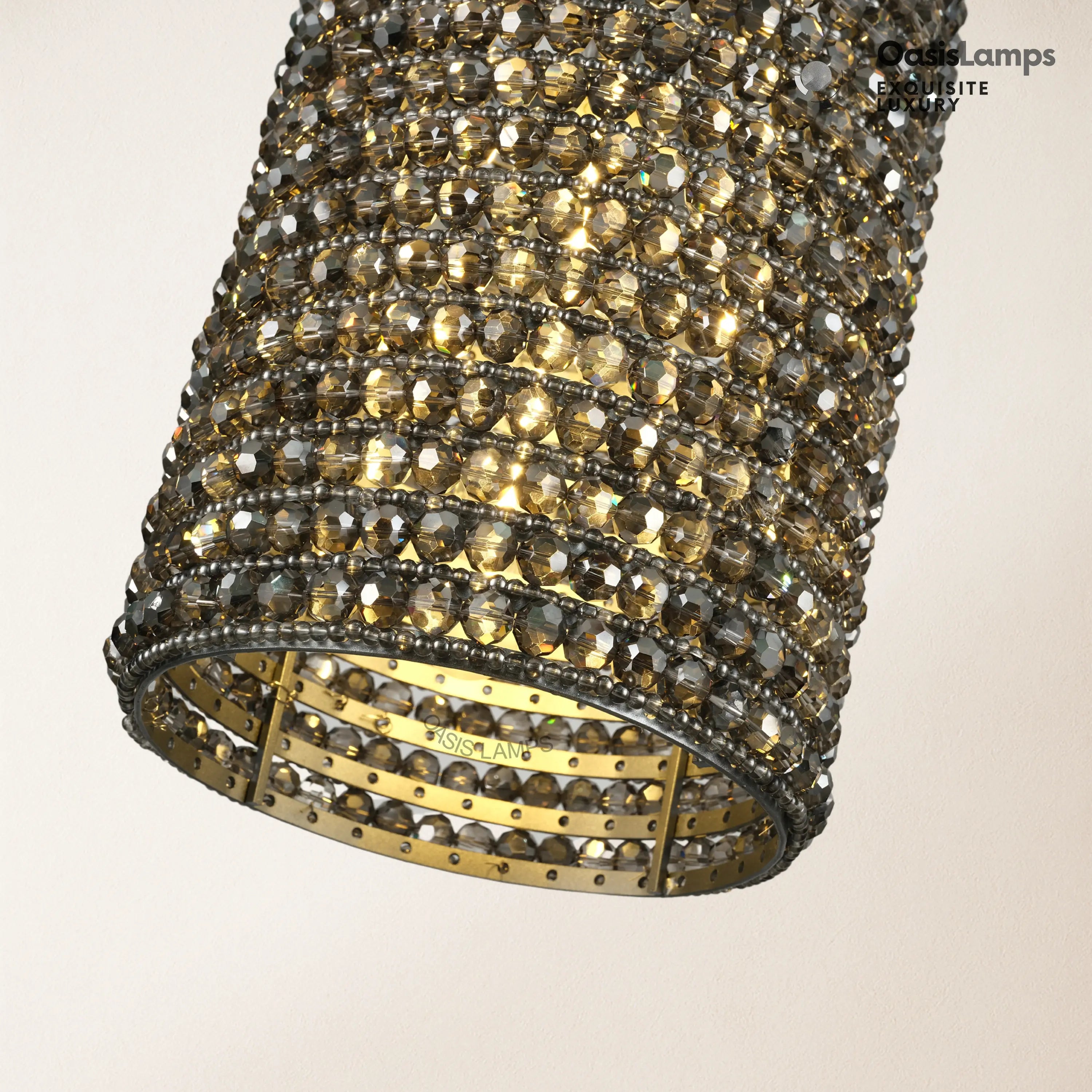 Stellar Beads Pendant Lights Smoke Clear 12"#Color_gray