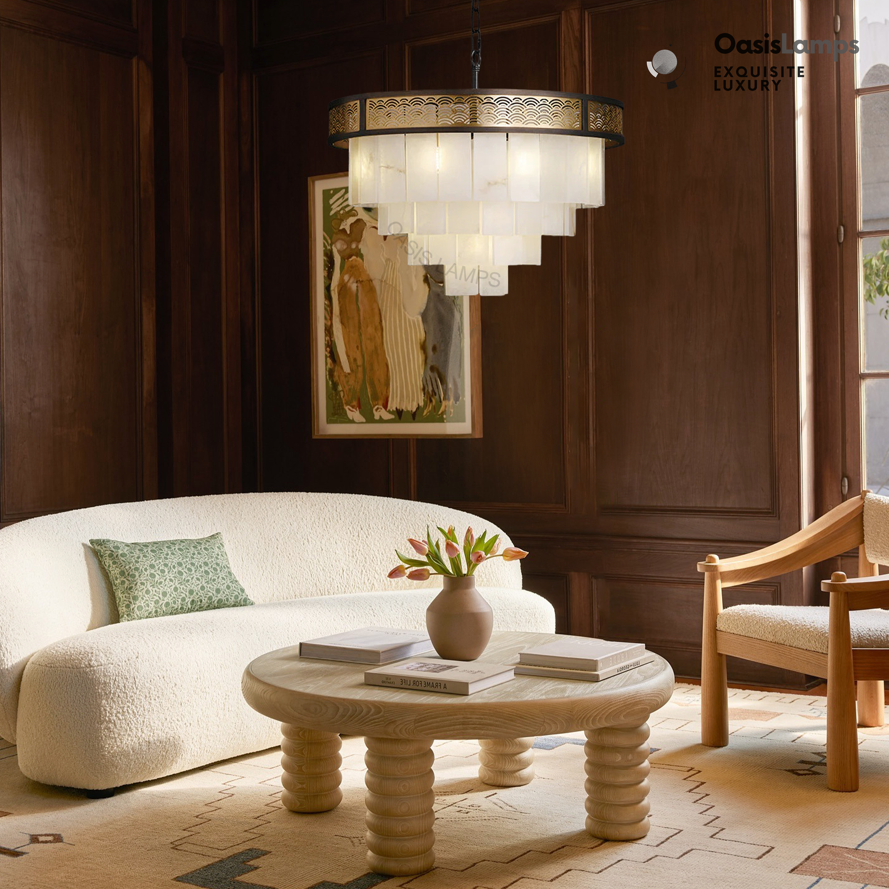 Dineve Marble Lorry Multi-layer Classic Chandelier#Size_D15"