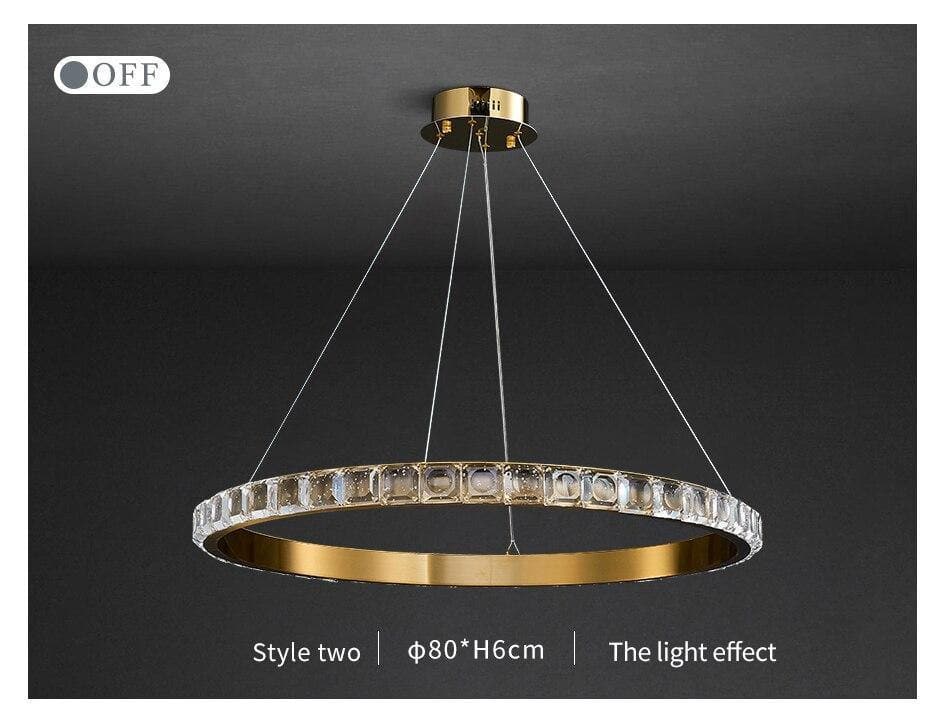 Eternal Godern Crystal Ring Chandelier